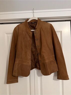 A.n.a. Leather Jacket With Buttons